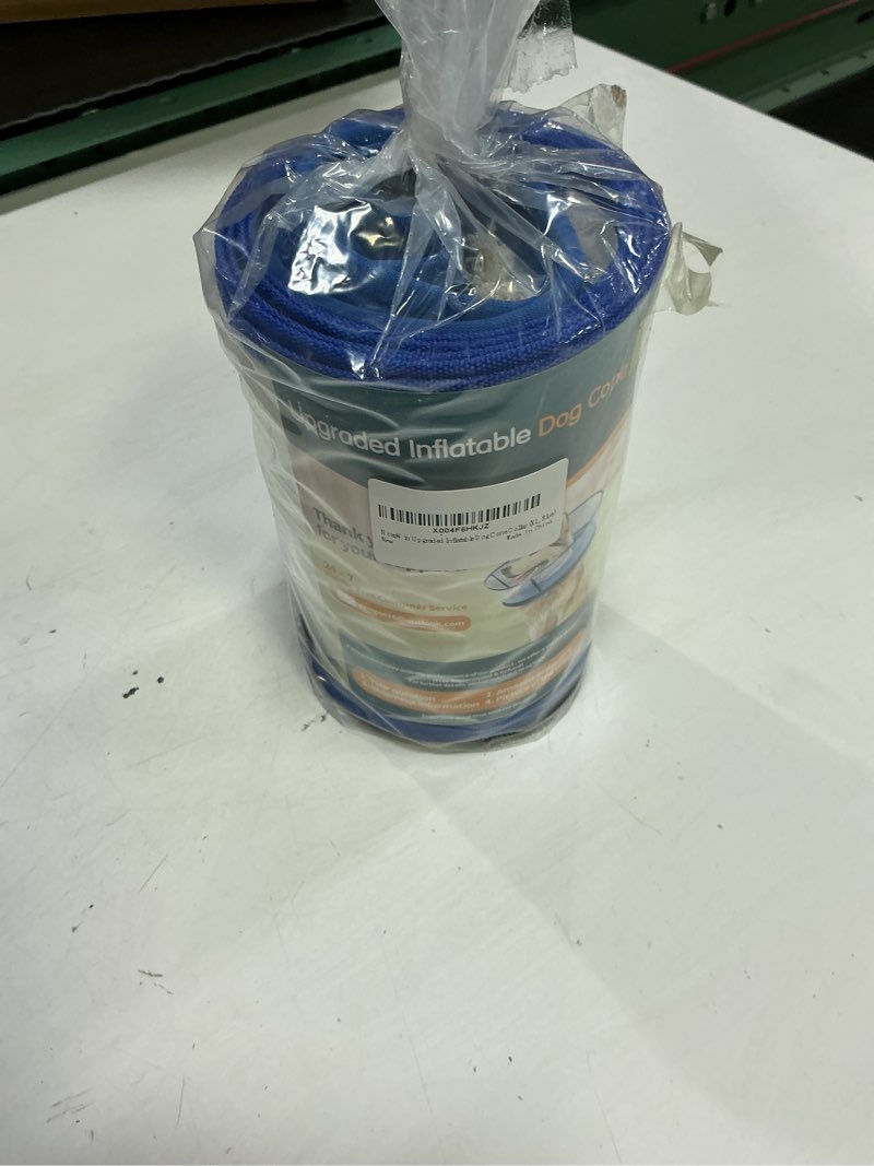 Condition photo showing New/Like New for upgraded inflatable dog cone collar for dogs after surgery,adjustable soft elizabethan collar for medium large dogs,comfortable dual-ring dog cone with detachable transparent anti-licking shield(xl) blue xl
