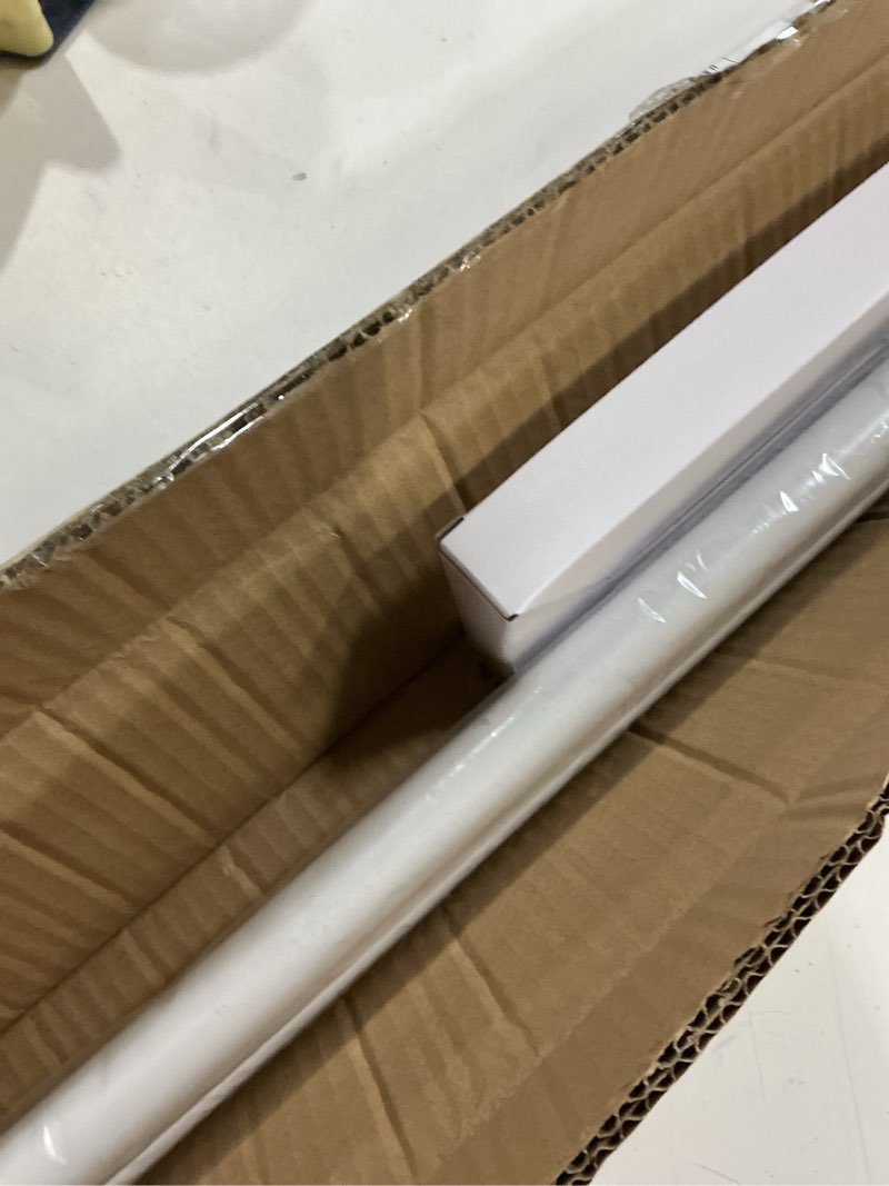 Condition photo showing item condition for Curtain Rod 72-144 Inch, 1" Diameter Curtain Rods for Windows, Heavy Duty Long Drapery Rod with Brackets for Bedroom, Living Room, Kitchen, Patio(White) White 72" to 144"