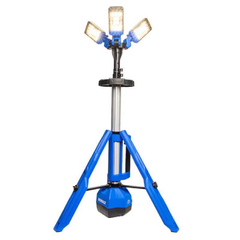kobalt 24-volt 3000 -lumens led battery-operated stand work light