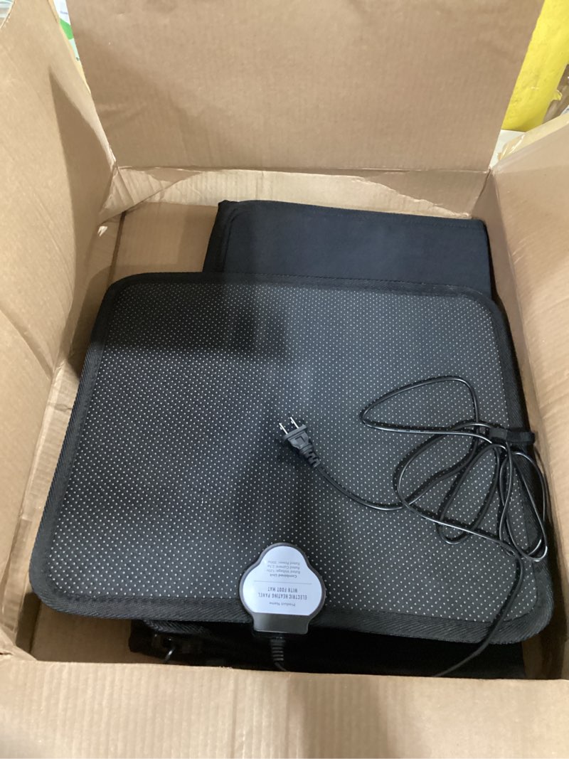 Condition photo showing Good Condition for Under Desk Heater with Heated Floor Mat - Personal Portable Space Heaters Indoor - Foot Warmer with 12H Timer & 8 Heat Levels - Foot Control, for Home Bedroom Office Black