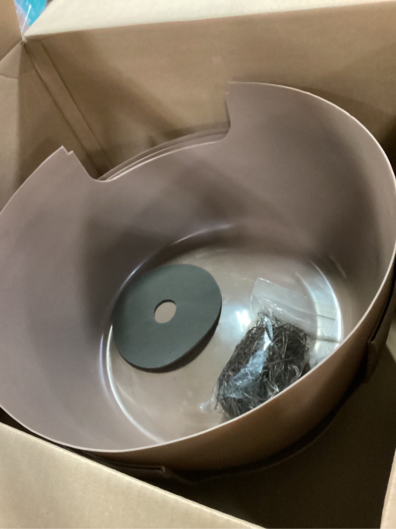 Condition photo showing Good Condition for Good Pet Stuff Hidden Cat Litter Box Enclosure with Artificial Plant, Decorative Round Planter, Vented Carbon Charcoal Filter for Odor Control, Easy-to-Clean, Made in USA, Base Kit, Brown Original Round Base Kit Mocha Brown