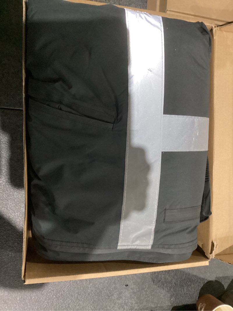 Condition photo showing As Is for SKSAFETY Professional Level Heated Jacket, Class 3 Hi-Vis Waterproof, 3M Reflective Tape, Construction Coats for Cold Weather Large Black