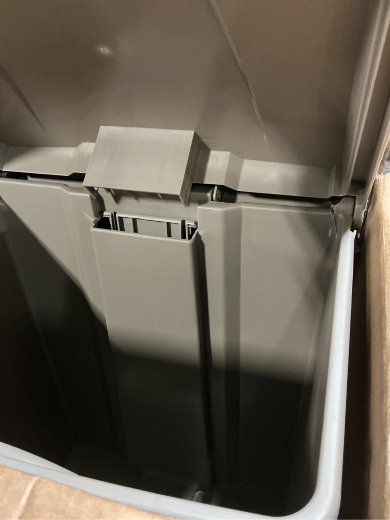 Condition photo showing Good Condition for Large Capacity Plastic Step-On Receptacle  17gal  Tan