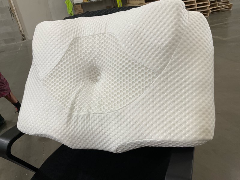 Condition photo showing New/Like New for blissful diary reading pillow for sitting in bed, flannel back pillow bed sitting up for adult & children, backrest cushion for sit up in couch or floor, dorm essentials, cream white standard(18inch) fuzzy cream white