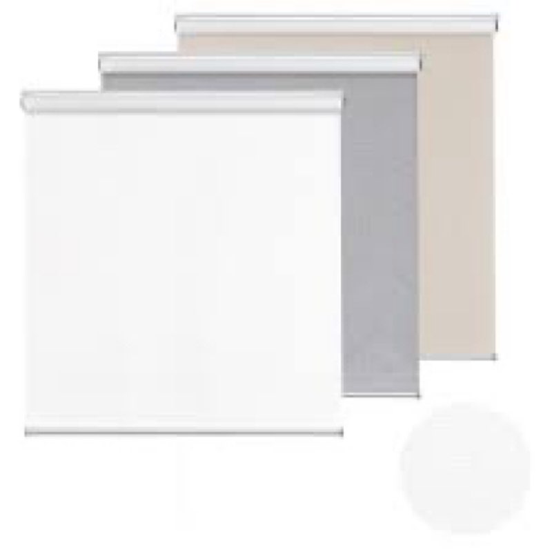 ChrisDowa Cordless Blackout Roller Shades for Windows, Striped Free-Stop Window Blinds with Privacy, Thermal Insulated Window Shades for Home, Office and Door. White, 20\" W x 72\" H