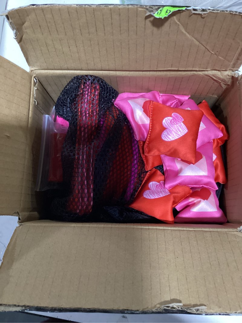 Condition photo showing Good Condition for 39Pcs 4 in 1 Valentines Day Party Games for Kids with Ring Toss, Plastic Cones, Bean Bags, 3-Legged 