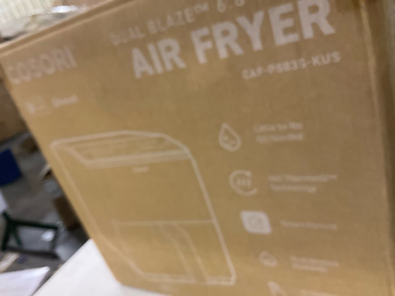 Condition photo showing New/Like New for COSORI 6.8Qt Air Fryer, 12-in-1 Dual Blaze for 360° Crispy Meals, No Shaking & Preheating to Fast Cooking with Bake, Roast, Broil, 100+In-App Recipes, Dishwasher Safe Wi-Fi Grey