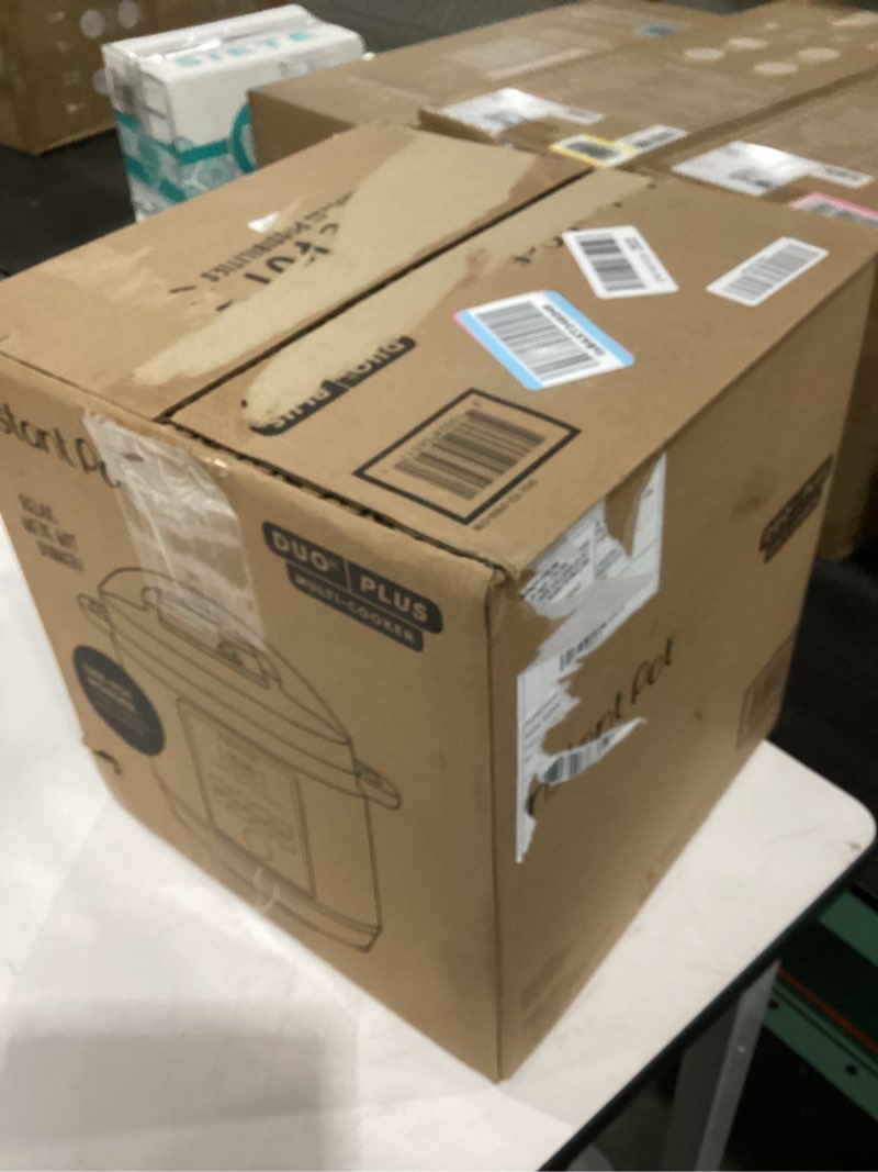 Condition photo showing As Is for Instant Pot, 6-Quart Whisper Quiet 9-in-1 Electric Pressure Cooker, Slow Rice Steamer, Sauté, Yogurt Maker, Warmer & Sterilizer, Free App with 800+ Recipes, Stainless Steel 6 Quarts