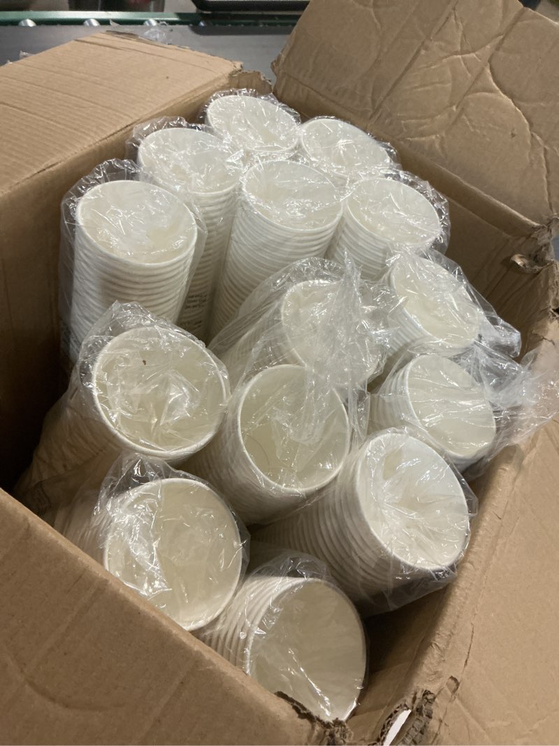 Condition photo showing Good Condition for amazon basics disposable paper cups for hot and cold beverages, 12 ounces, white, 1000 count 12 fl oz 1000 count