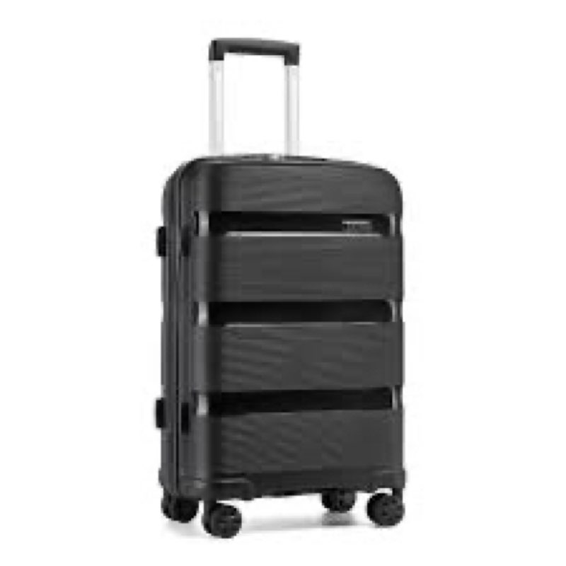 kono carry on luggage 24 inch checked-medium hard shell travel trolley 4 spinner wheels lightweight 