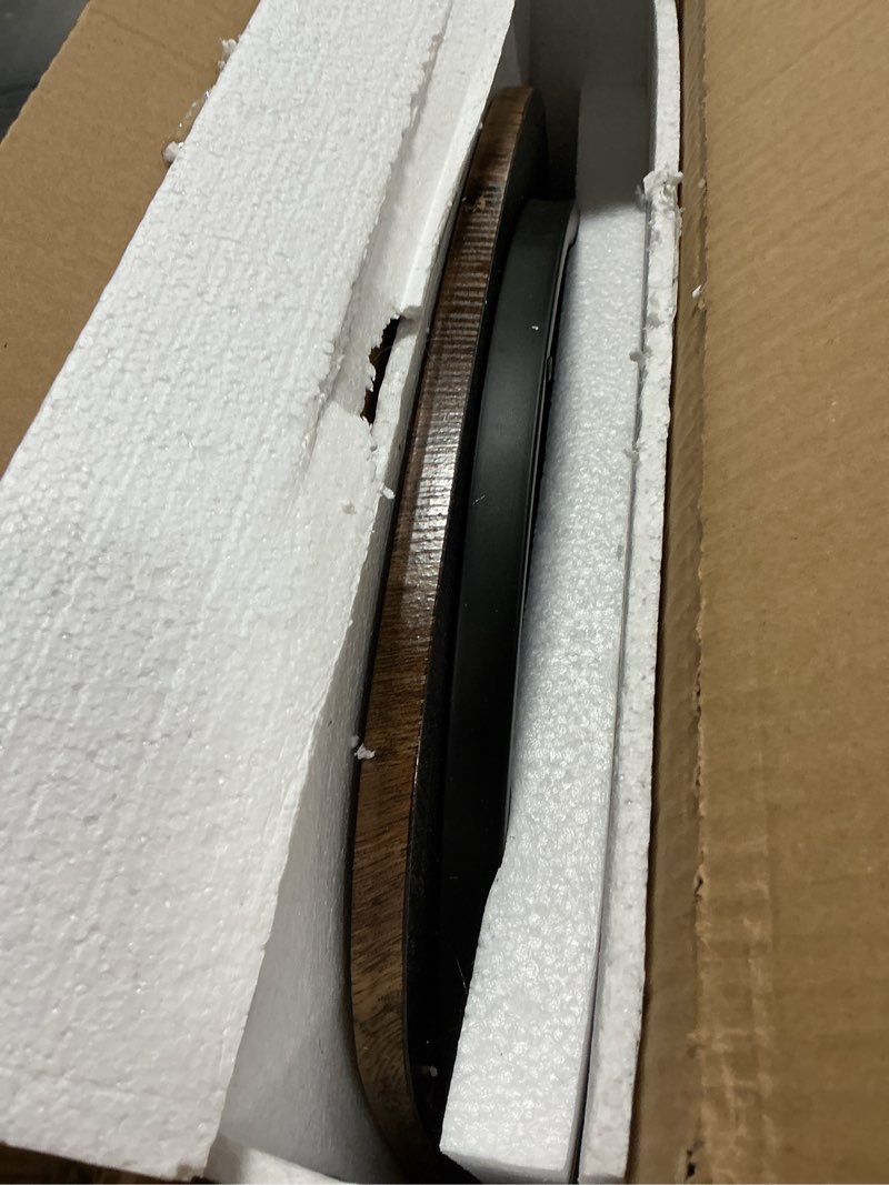 FEUFOAM Foldable Coffee Table Natural Wood Oval Coffee Tables No Assembly Portable Floor Table Desk 