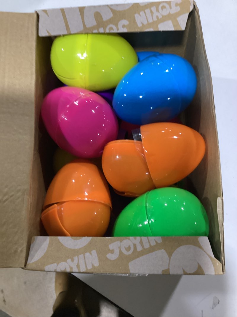 Condition photo showing New/Like New for JOYIN 12 Pcs Easter Eggs Filled with Pull Back Monster Cars, Easter Trucks Cars for Kids ?Egg Hunt, Basket Stuffers Filler and Classroom Prize Supplies, Party Favors Cool