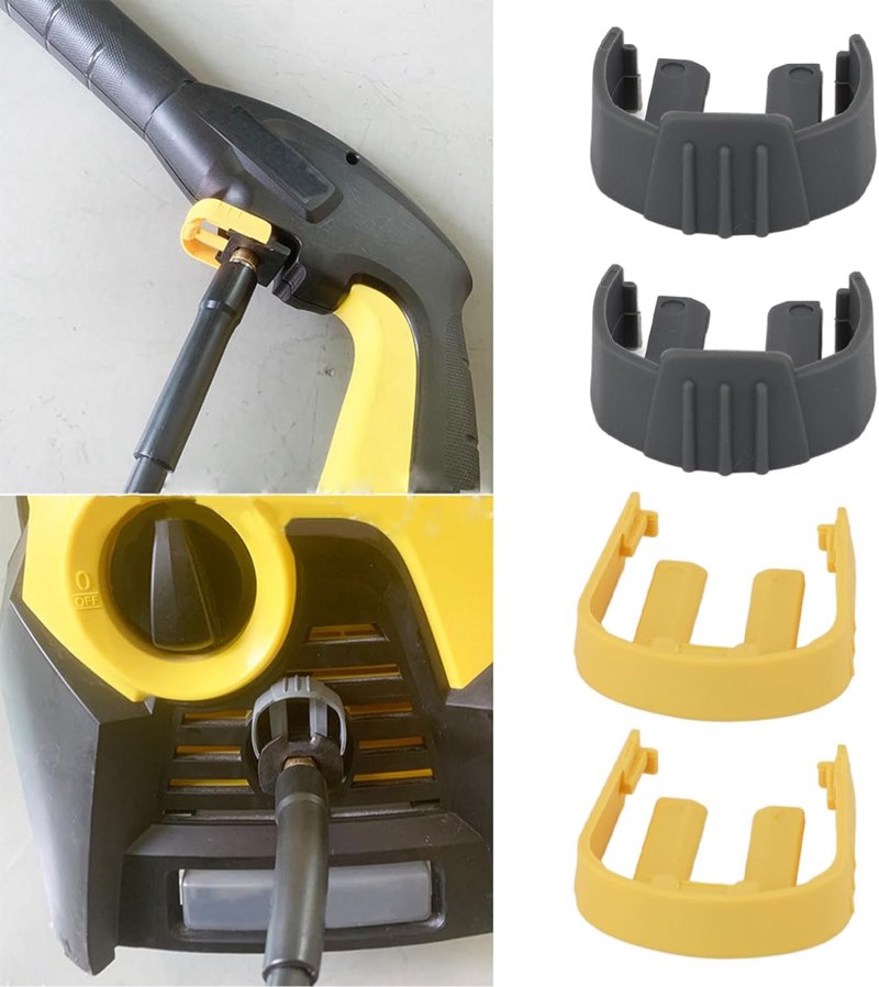 Car Wash Machine Buckle, ABS Match Car Washer C Clip Buckle for Car Washing (Yellow)