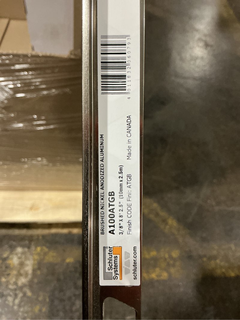 Condition photo showing Good Condition for Schluter Systems Schiene 0.375-in W x 98.5-in L Brushed Nickel Anodized Aluminum L-angle Tile