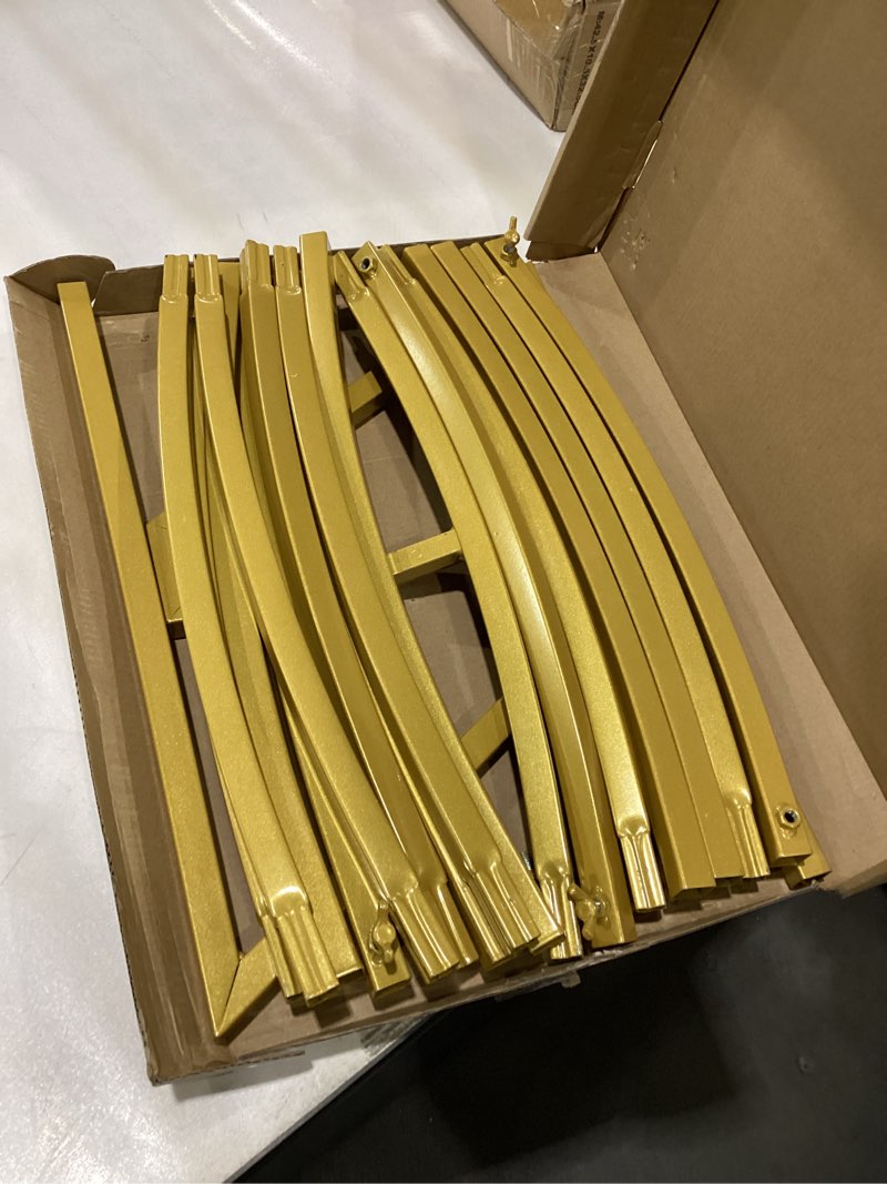 Condition photo showing Good Condition for Wokceer Round Backdrop Stand 6.6FT Circle Balloon Arch Frame Circle Backdrop Stand Gold Round Arch for Wedding Birthday Party Bridal Shower Anniversary Event Ceremony Decoration 6.6 ft Gold