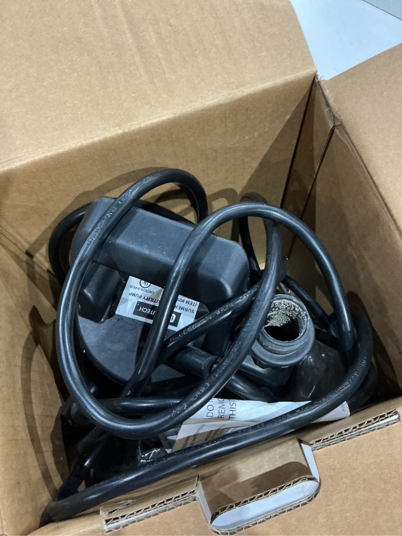 Condition photo showing As Is for utilitech 1/3-hp 115-volt 30-gpm thermoplastic submersible utility pump