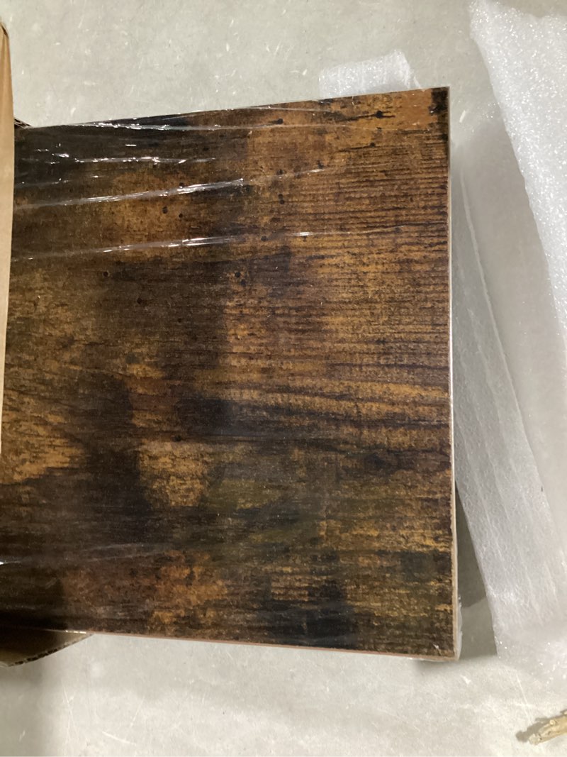 Condition photo showing Good Condition for BAYKA Floating Shelves, 22.5 inches Rustic Wood Wall Shelves for Bathroom?Bedroom, Living Room, Kitchen & Book, Hanging Display Decor Organization Shelf with 22 lbs Capacity (Rustic Brown) B. Rustic Brown - Americana Farmhouse Style 22.5inches