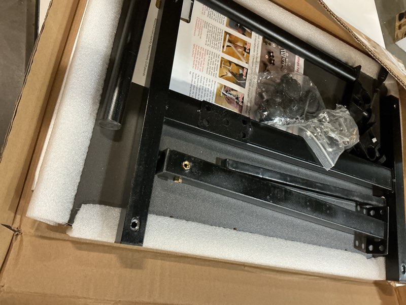 Condition photo showing As Is for Adjustable End Table Overbed Bedside Table with Wheels, Portable Computer Stands Movable Desk Computer Table Hospital Bed Table for Couch for Bed Laptop Stand,Black