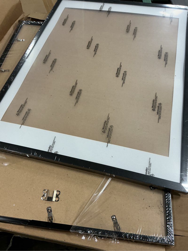 Condition photo showing Good Condition for fxojyvo 18x24 picture frame set of 2, display poster 16x20 with mat or 18 x 24 without mat, light weight and high transparent 18 by 24 frame for wall - 2 pack/black/18 x24 black 18x24 2 packs