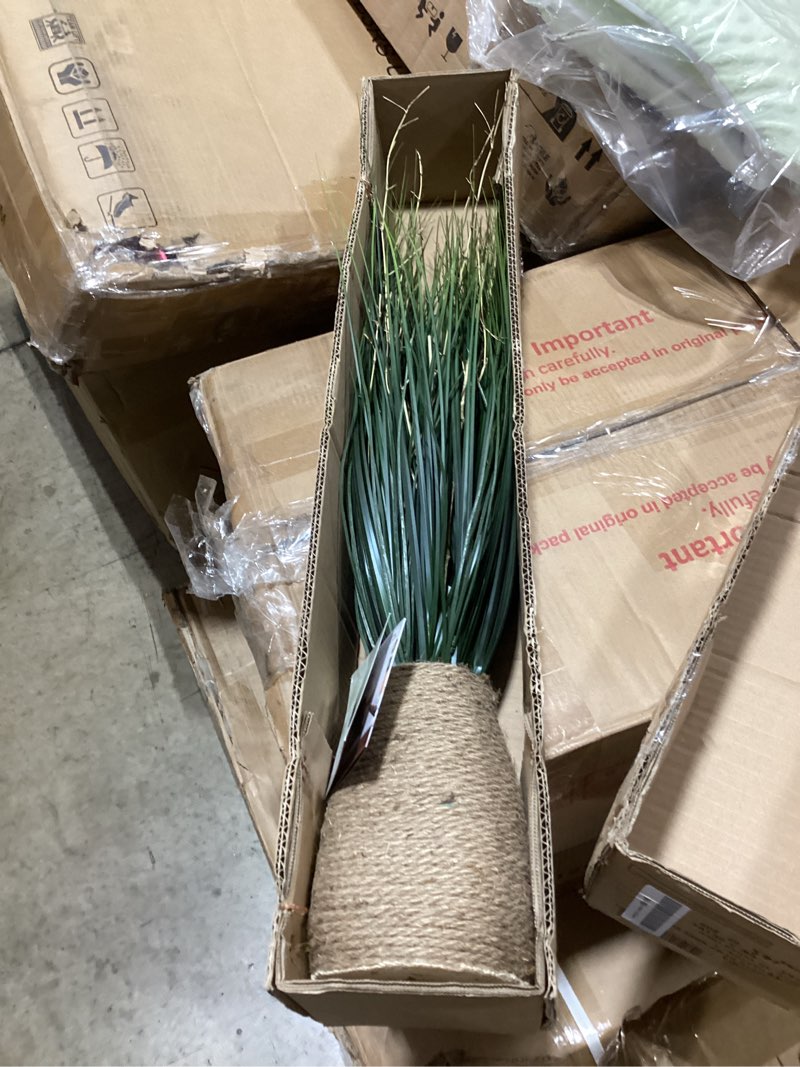 Condition photo showing New/Like New for 29" tall grass with twigs in tapered hemp rope pot