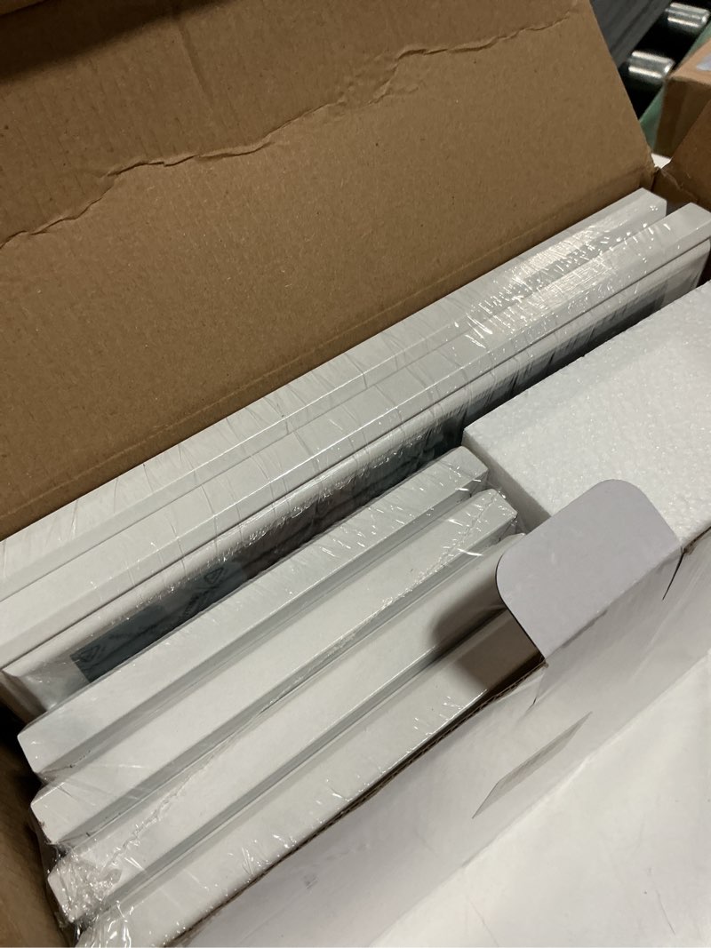 Condition photo showing Good Condition for 10 pack picture frames, two 8x10, four 5x7, four 4x6, collage picture frame set, photo frames sets for wall decor, high and low double line design, white white 10-pack