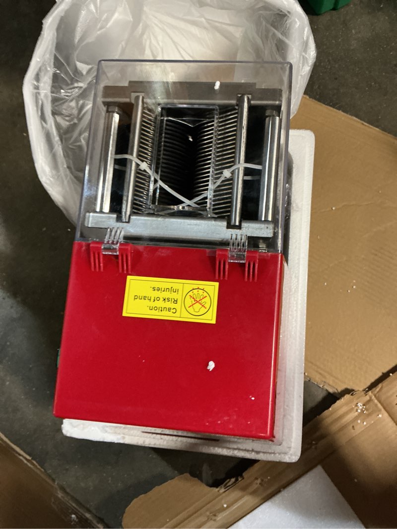 Condition photo showing Good Condition for newhai 850w meat cutter machine, commercial meat cutting machine 3.5mm heavy duty, stainless steel meat slicer shredder restaurant, for boneless meat soft vegetables meat thickness: 3.5mm