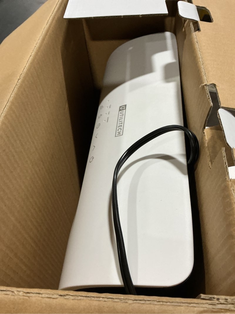 Condition photo showing As Is for Utilitech 1500-Watt 120 -Volt Heater fan Heater ( 14.76-in L x 16.93-in H Grille )