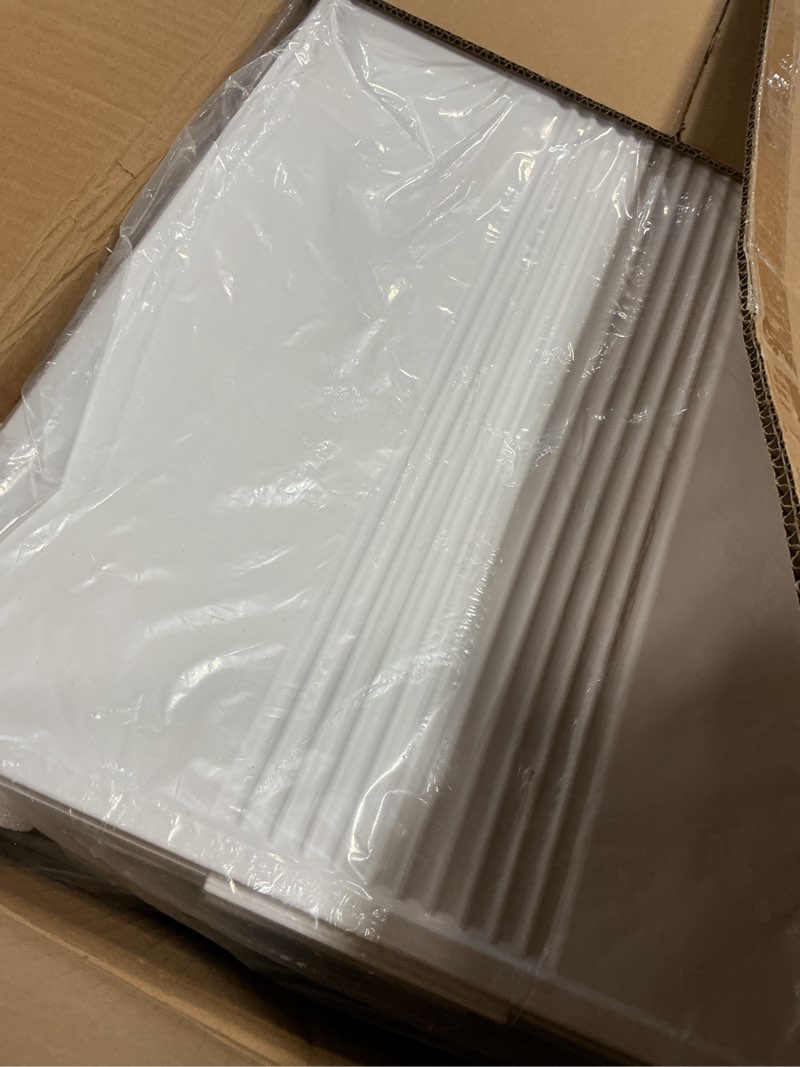 Condition photo showing Good Condition for sailun 145gal/580qt stackable storage bins folding collapsible storage bins with a lid, closet organizers and storage,white 26" w x 17" d x 71" h 5 pack-26" w x 17" d x 71" h white