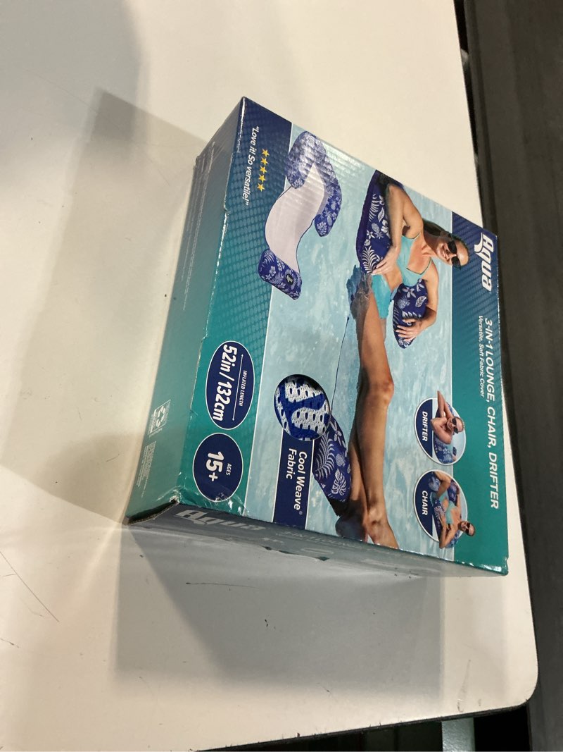 Condition photo showing New/Like New for aqua-leisure inflatable 3-in-1 lounge chair pool float