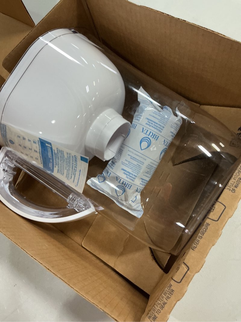 Condition photo showing Good Condition for brita large water filter pitcher for tap and drinking water, includes 1 standard filter, bpa-free, lasts two months, 10-cup capacity, bright white standard white