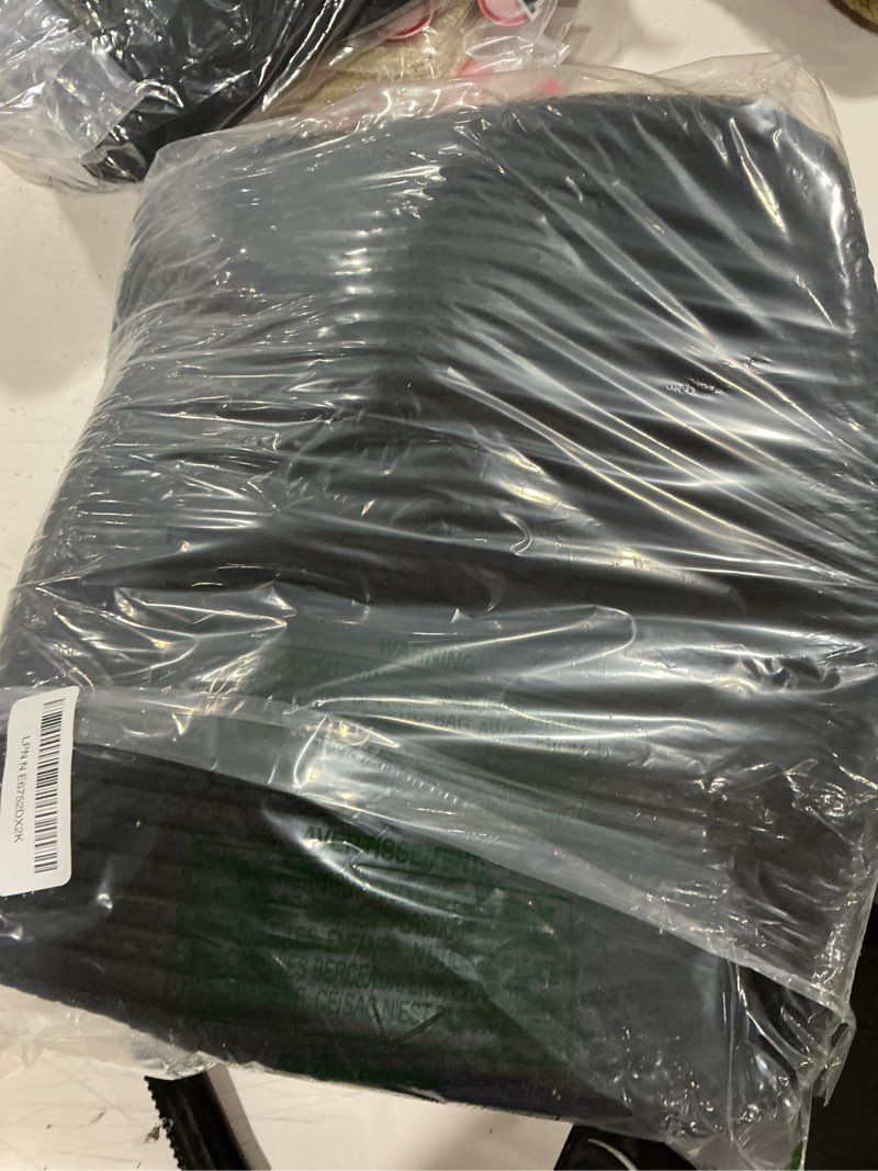 Condition photo showing Good Condition for laundry basket with handles - blanket basket & hampers for bedroom aesthetic, laundry hamper & blanket storage for living room, clothes hamper, tall, large 17" x 14" x 22”, black & white black & white 85l
