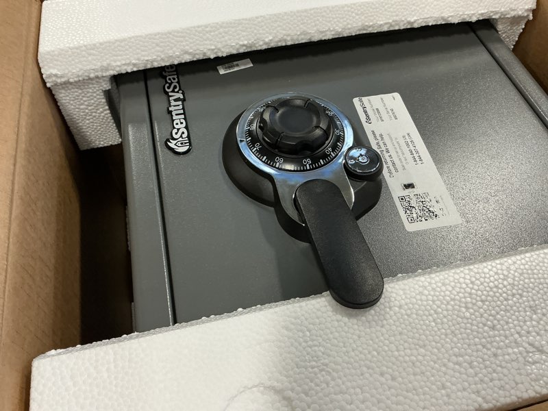 Condition photo showing Good Condition for SentrySafe SFW123DSB Fire-Resistant Safe and Water-Resistant Safe with Dial Combination  1.23 Cu. ft