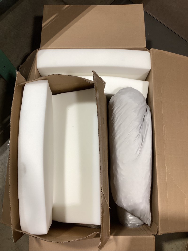 Condition photo showing Good Condition for summsun patio chair cushions set of 4, faux linen outdoor furniture cushions, water resistant backrest and deep seat cushion set with ties, removable cover, non-slip bottom, 24 x 24 inch, beige beige 4p/24*24 + 24*22 inch