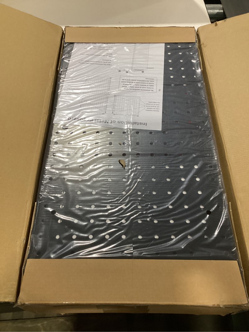 Condition photo showing Good Condition for 158PCS Metal Pegboard Kit with Hooks for Wall Garage Tools Pegboard Storage System for Garage (Red Box, 4-12X24) 4-12X24 Red Box