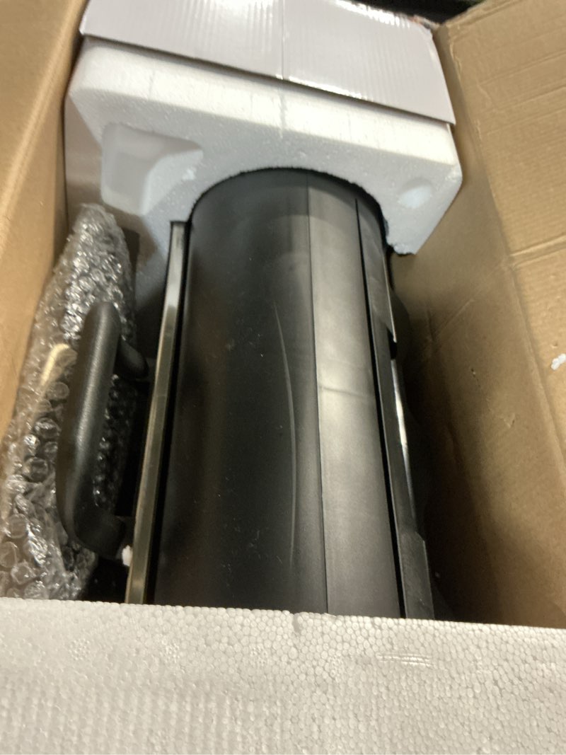 Condition photo showing As Is for gourmia smokeless indoor grill & air fryer with recipe book – electric grill for indoor use, 5?in?1 countertop cooker, cast-iron grate, 1650w, glass lid, dishwasher-safe plates