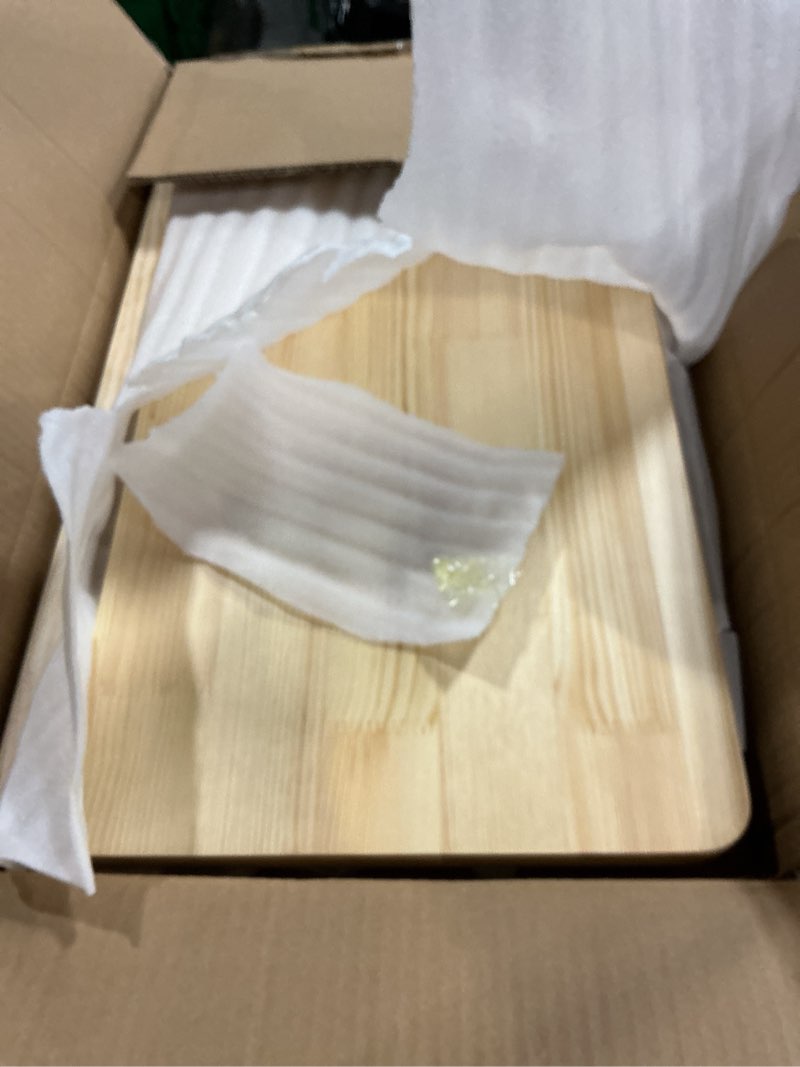 Condition photo showing New/Like New for MM MELISEN Solid Wood Wall-Mounted Folding Table in Natural, 23.6" D x 15.7" W. A Space-Saving fold-Down Desk, Ideal for Laundry Rooms, Kitchens, Home Offices, or as a Kids' Study Desk 60X40CM/23.6''X15.7'' Wood Color