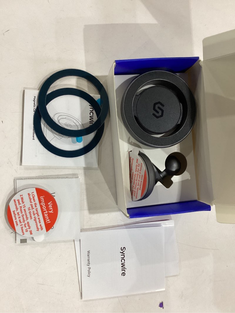 Condition photo showing New/Like New for SYNCWIRE for MagSafe Car Mount - 360 Rotation Magnetic Phone Holder for Car Dashboard, Strong Magnet Car Phone Holder Mount Compatible iPhone 17 Pro Max Air 16 15 14 13 - Car Accessories for Women Men Space Gray