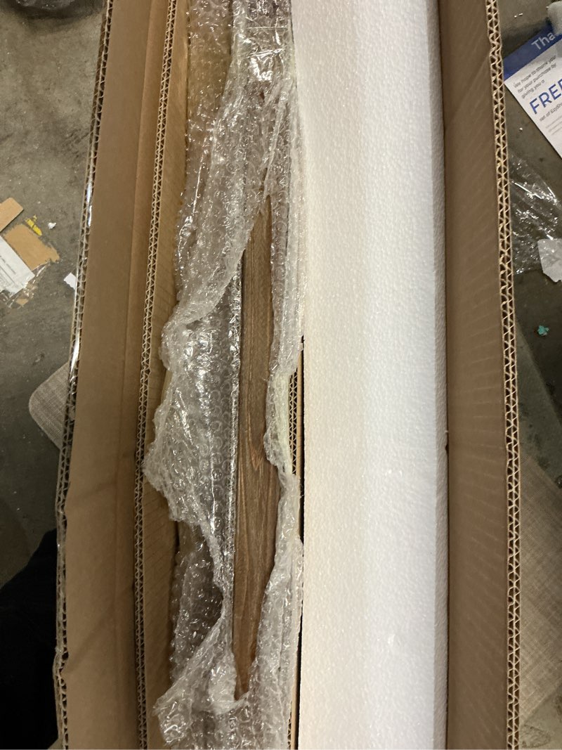 Condition photo showing Good Condition for Wnutrees 47" Farmhouse Wood Bench, Dining Room Bench, Entryway Bench for Living Dining Room, Solid Wood, Easy to Assemble, Brown