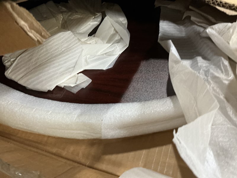 Condition photo showing Good Condition for flash furniture glenbrook 30" round table top with black or mahogany reversible laminate top mahogany 30" round