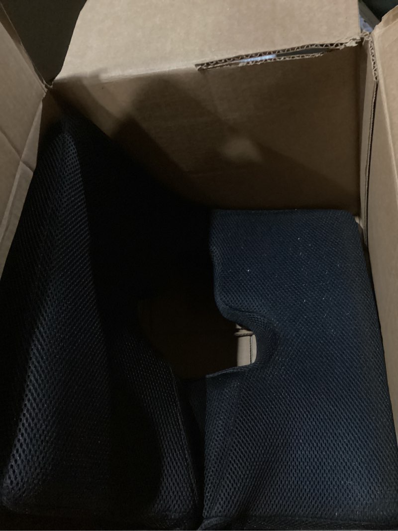 Condition photo showing Good Condition for Bed Sore Cushions for Butt, Breathe Freely Fiber Bedsore Pressure Relief Pillow, T Shaped Opening Triangular Slope Design, Anti Decubitus Cushion for Elderly, Bedridden, Disabled (with Black Cover)