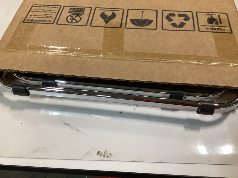 Condition photo showing New/Like New for KAIHAOWIN Luxury Modern Acrylic Folding Chair-Ghost Stackable Crystal Folding Chair-PC Plastic Living Room Seat-Chrome Frame and Foldable Acrylic Chair for Outside Inside-Black.