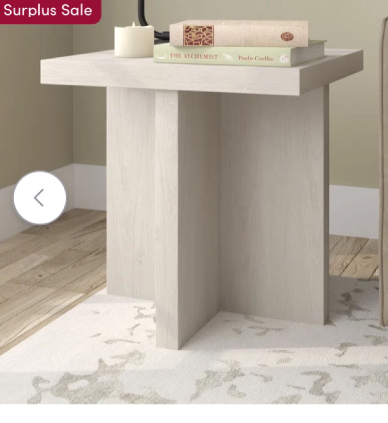 Elna Pedestal End Table