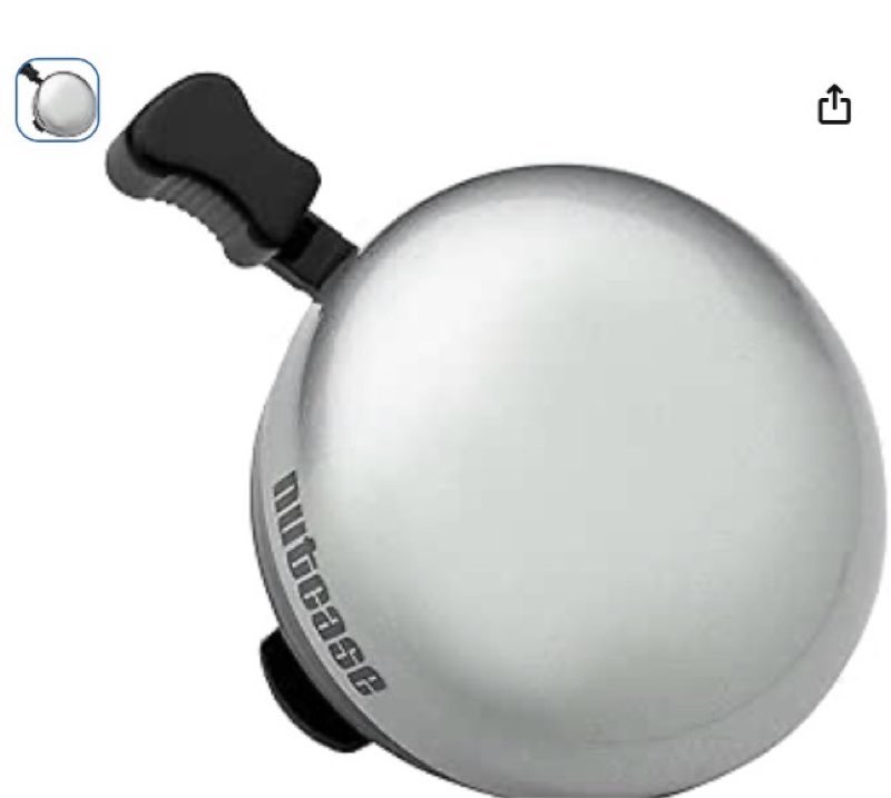 nutcase bell-silver unisex youth bell, multi-colour, one size