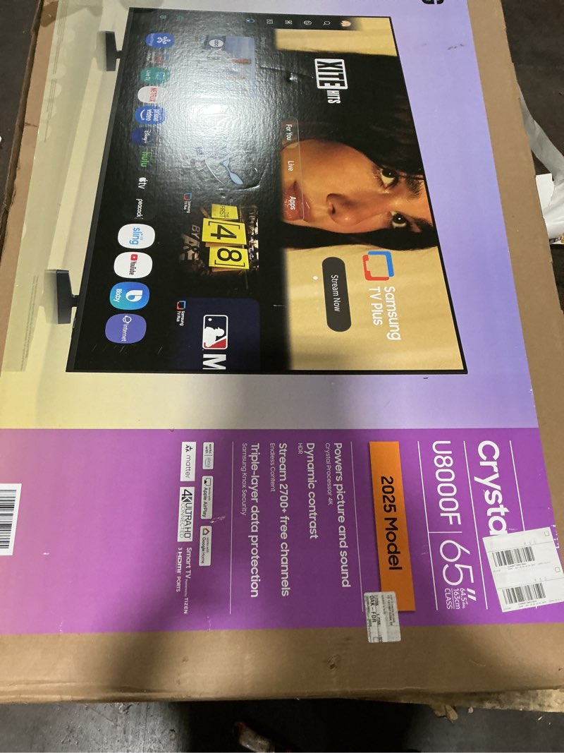 Condition photo showing Good Condition for Samsung 65-Inch Class Crystal UHD U8000F 4K Smart TV (2025 Model) Endless Free Content, Crystal Processor 4K, MetalStream Design, Knox Security, Alexa Built-in