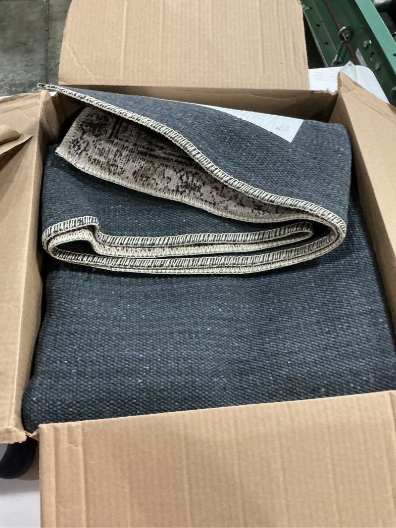 Condition photo showing Good Condition for loloi amber lewis georgie lagoon/beige 5'-0" x 7'-6" area rug | ger-08 printed approx. 5x7 green living room dining room bedroom, vintage inspired, area rug lagoon / beige 5' x 7'6" (rectangular)