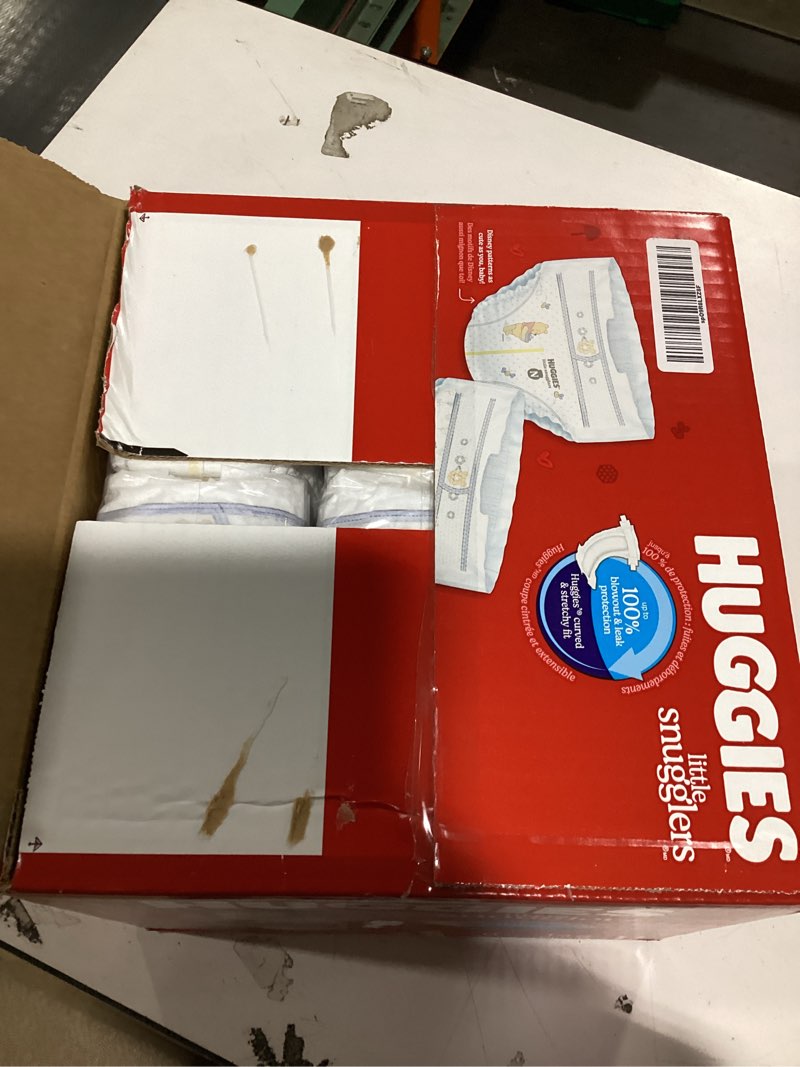Condition photo showing New/Like New for Huggies Size Newborn Diapers, Little Snugglers Baby Diapers, Size Newborn (up to 10 lbs), 144 Count, Packaging May Vary