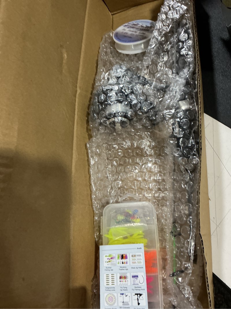 Condition photo showing Good Condition for aventik ultralight ice fishing rod and reel combo 26/28/30/32 inch medium light fast action multi-species ice fishing combos for walleye perch panfish 26'' hollow rod kit