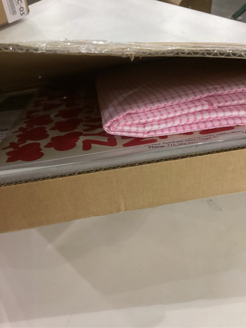 Condition photo showing Good Condition for Badger Basket Doll Bunk Bed with Bedding and Ladder Fits 18 to 20-Inch Dolls - White and Pink Gingham, Two-Level Wooden Doll Bed with Cozy Bedding