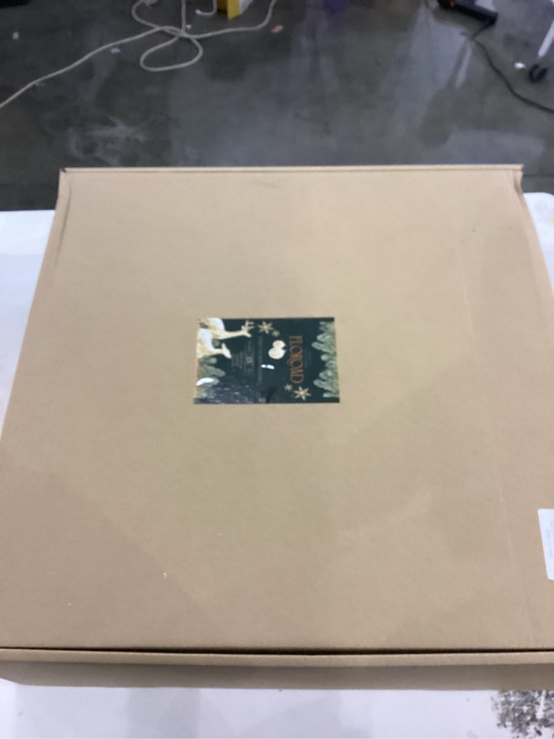 Condition photo showing New/Like New for Large Christmas Dining Table Centerpiece Wreath Decoration, 3 Arms Christmas Candlestick Wreath Arrangement for Home Indoor Dining Room Kithchen Decor, 28 Inch Diameter