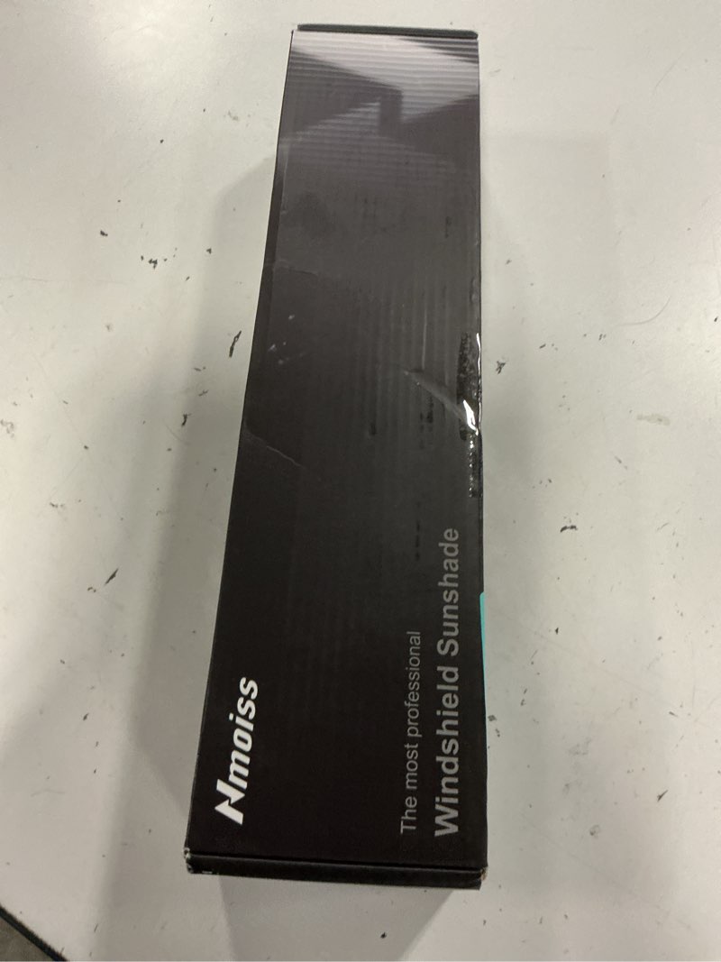Condition photo showing New/Like New for [2026 upgrade] nmoiss windshield sun shade umbrella for car vinyl coating protect car from sun rays & heat damage keep cool and protect interior small (53" l x 29" w)